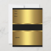 Invitation 70e fête d'anniversaire Gold Black Mens (Dos)