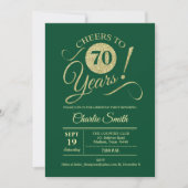 Invitation 70e fête d'anniversaire - Gold Vert (Devant)