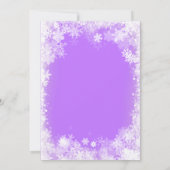 Invitation 70e fête d'anniversaire Hiver Wonderland Snowflake (Dos)