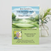 Invitation 70e Fête d'anniversaire Homme Photo Golf (Debout devant)