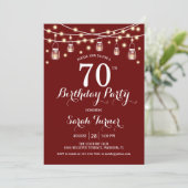 Invitation 70e fête d'anniversaire - Rouge foncé (Debout devant)