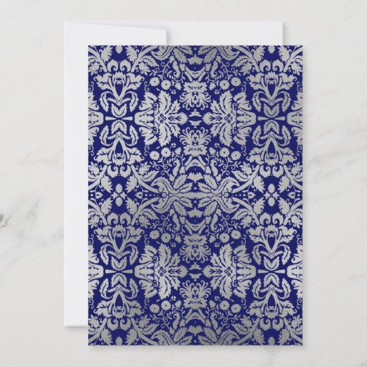 Invitation 70e fête d'anniversaire - Silver Royal Blue (Dos)