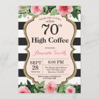 70e High Coffee Femmes. Floral Or Noir