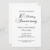 70e Mariage Platinum Anniversaire Élégant Script