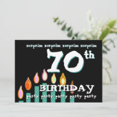 Invitation 70e Modèle d'invitation à la fête d'anniversaire S (Debout devant)