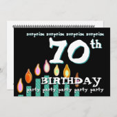 Invitation 70e Modèle d'invitation à la fête d'anniversaire S (Devant / Derrière)