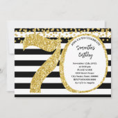 Invitation 70e Parties scintillant Black White and Gold moder (Devant)