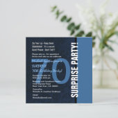 Invitation 70e SURPRISE Anniversaire Moderne Midnight Blue W1 (Debout devant)