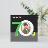 Invitation 70ème Big 7-Oh ! Fête d'anniversaire Modèle photo (Debout devant)