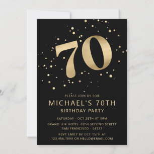Invitation 70ème Soixante-Dix Anniversaire Photo Parties scin