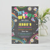 Invitation 70s 80s 90s Anniversaire Vintage Disco Party (Debout devant)