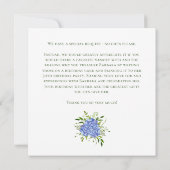 Invitation 70th Birthday Blue Hydrangeas Card Request  (Dos)