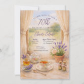 Invitation 70th Birthday Party - Delightful Tea Party (Devant)