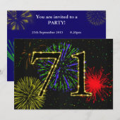 Invitation 71e anniversaire invitez (Devant / Derrière)