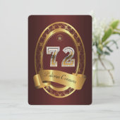 Invitation 72e, femme de fête d'anniversaire homme, couleur é (Debout devant)