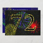 Invitation 72ème anniversaire de fête invitez (Devant / Derrière)