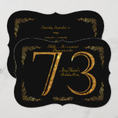 Invitation 73e anniversaire 73e anniversaire, grand Gatsby, n (Devant / Derrière)