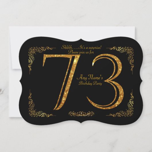 Invitation 73e anniversaire 73e anniversaire, grand Gatsby, n (Devant)