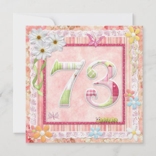 Invitation 73ème anniversaire style scrapbooking