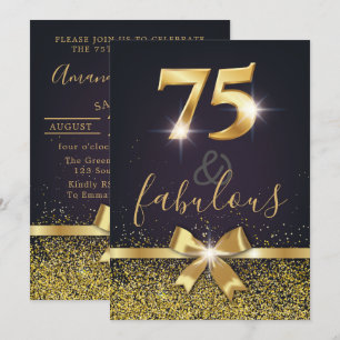 Invitation 75 élégants et anniversaire de parties