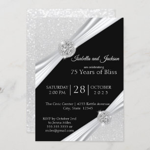 Invitation 75e / 60e anniversaire de diamant de Parties scint
