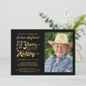 Invitation 75e anniversaire 75 ans dans l'or noir (Debout devant)