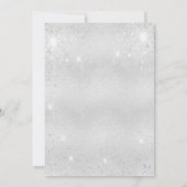 Invitation 75e anniversaire argent parties scintillant élégan (Dos)