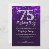 Invitation 75e anniversaire - Argent violet (Devant)