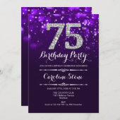 Invitation 75e anniversaire - Argent violet (Devant / Derrière)