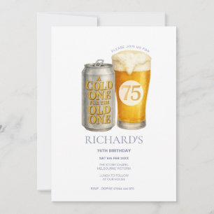 Invitation 75e anniversaire Cold One pour l'ancien