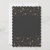 Invitation 75e anniversaire Dots de confetti rose or (Dos)