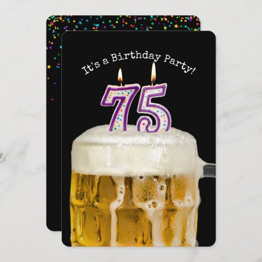 Invitation 75e anniversaire fête de la bière (Devant / Derrière)