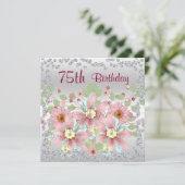 Invitation 75e anniversaire Floral Display & Diamonds (Debout devant)