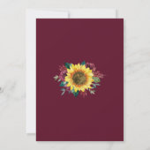 Invitation 75e anniversaire Floral Sunflower String Lights Pa (Dos)