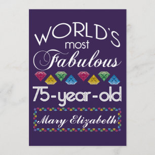 Invitation 75e anniversaire Gemmes colorées les plus fabuleus