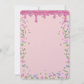 Invitation 75e Anniversaire Pink Icing Et Sprinkles (Dos)