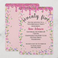 75e Anniversaire Pink Icing Et Sprinkles