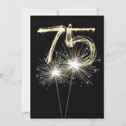 Invitation 75e anniversaire Sparkler (Devant)