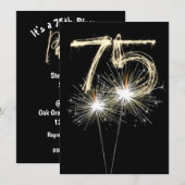 Invitation 75e anniversaire Sparkler (Devant / Derrière)