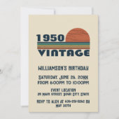 Invitation 75e anniversaire vintage personnalisé (Devant)