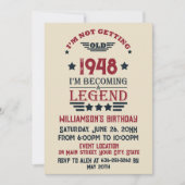 Invitation 75e anniversaire vintage personnalisé (Devant)