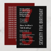 Invitation 75e édition du Black Red Premium Paper V04 (Devant / Derrière)