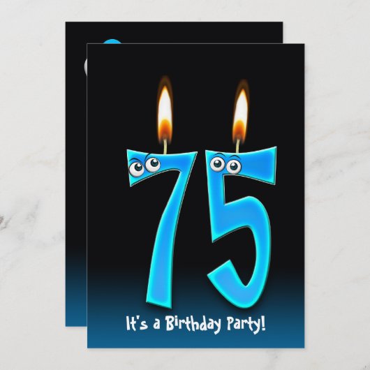 Invitation 75e fête d'anniversaire (Devant / Derrière)