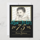 Invitation 75e fête d'anniversaire avec photo (Devant)
