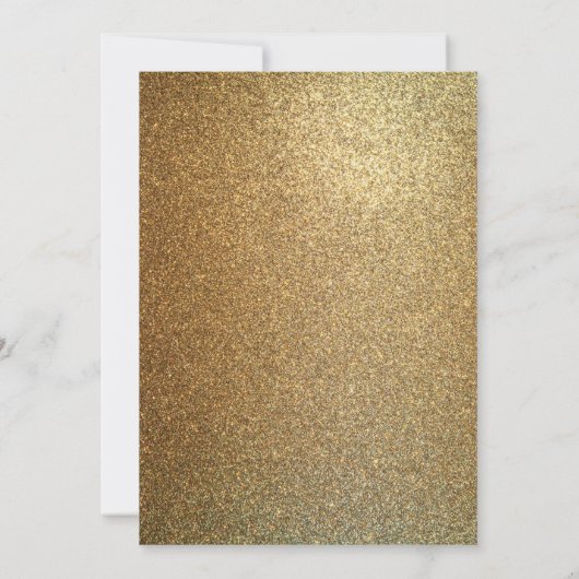 Invitation 75e fête d'anniversaire Noir & Or (Dos)