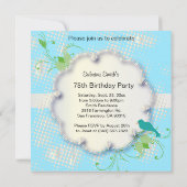 Invitation 75e fête d'anniversaire | Texte do-it-yourself (Dos)