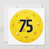 Invitation 75th Birthday Pickleball Party (Devant)