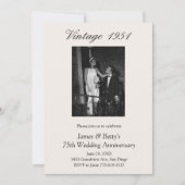 Invitation 75th Wedding Anniversary Party Vow Renewal 2 Photo (Devant)