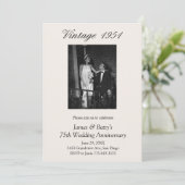 Invitation 75th Wedding Anniversary Party Vow Renewal 2 Photo (Debout devant)