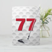 Invitation 77th Birthday Golf Theme Party (Debout devant)